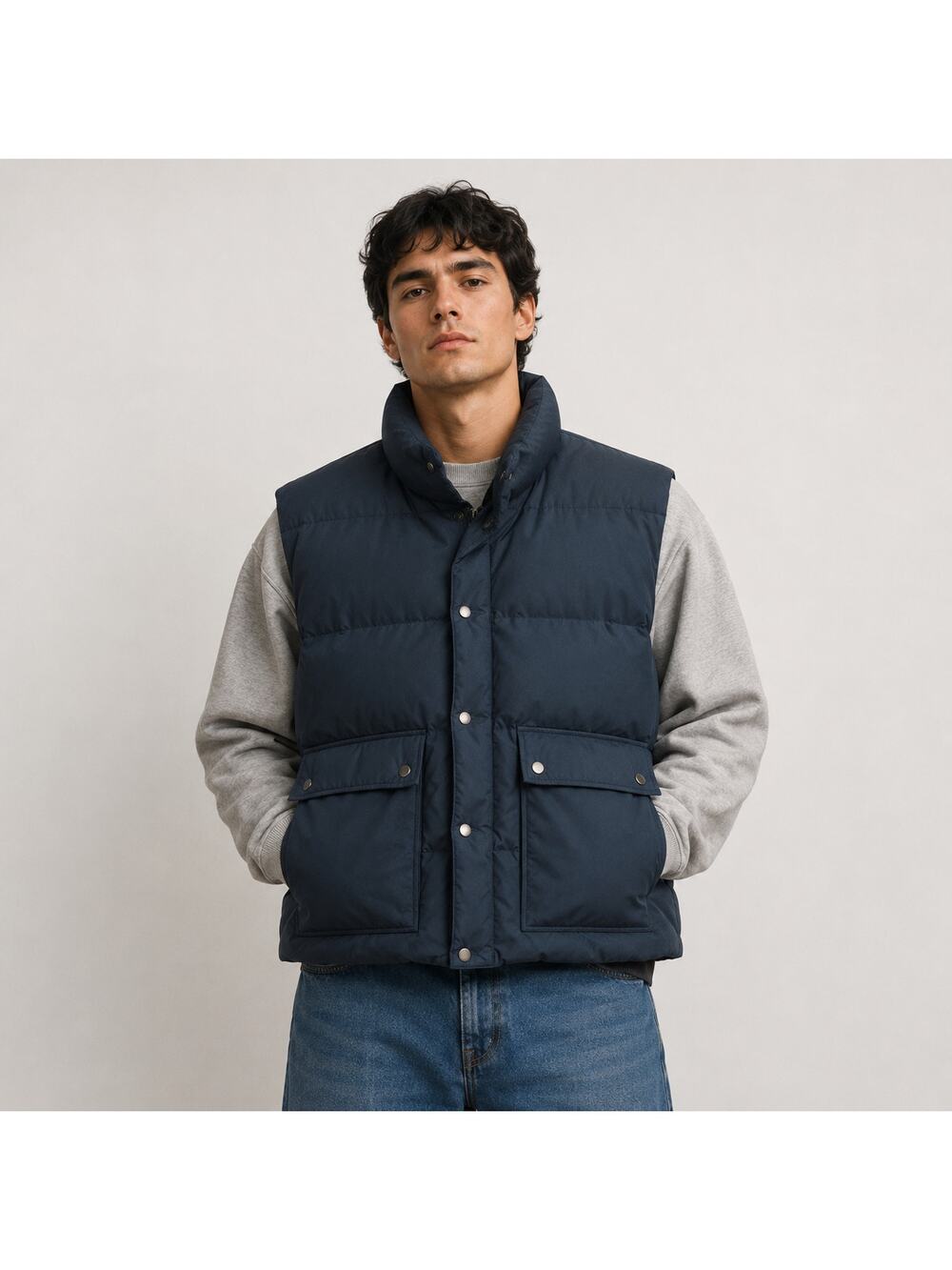 Vintage Woodlake black down filled puffer vest XL outdoor fall winter